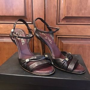 CHANEL ankle strap heel